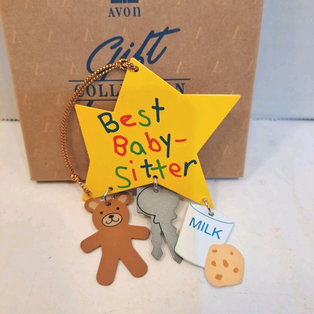 Avon Gift Collection Babysitter Star Hanging Ornament Yellow Multicolor